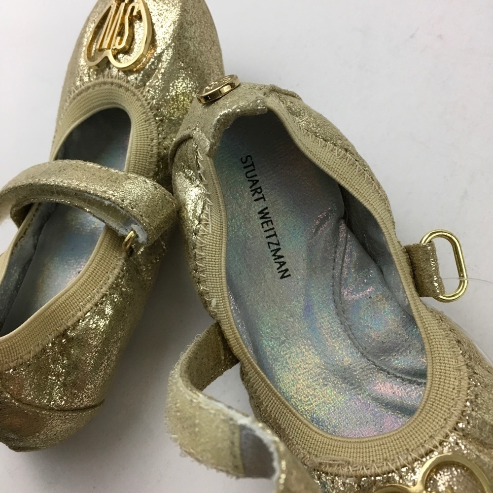 New Stuart Weitzman Rose Gold Mary Jane Ballet Flats Size 6 - Picture 5 of 7